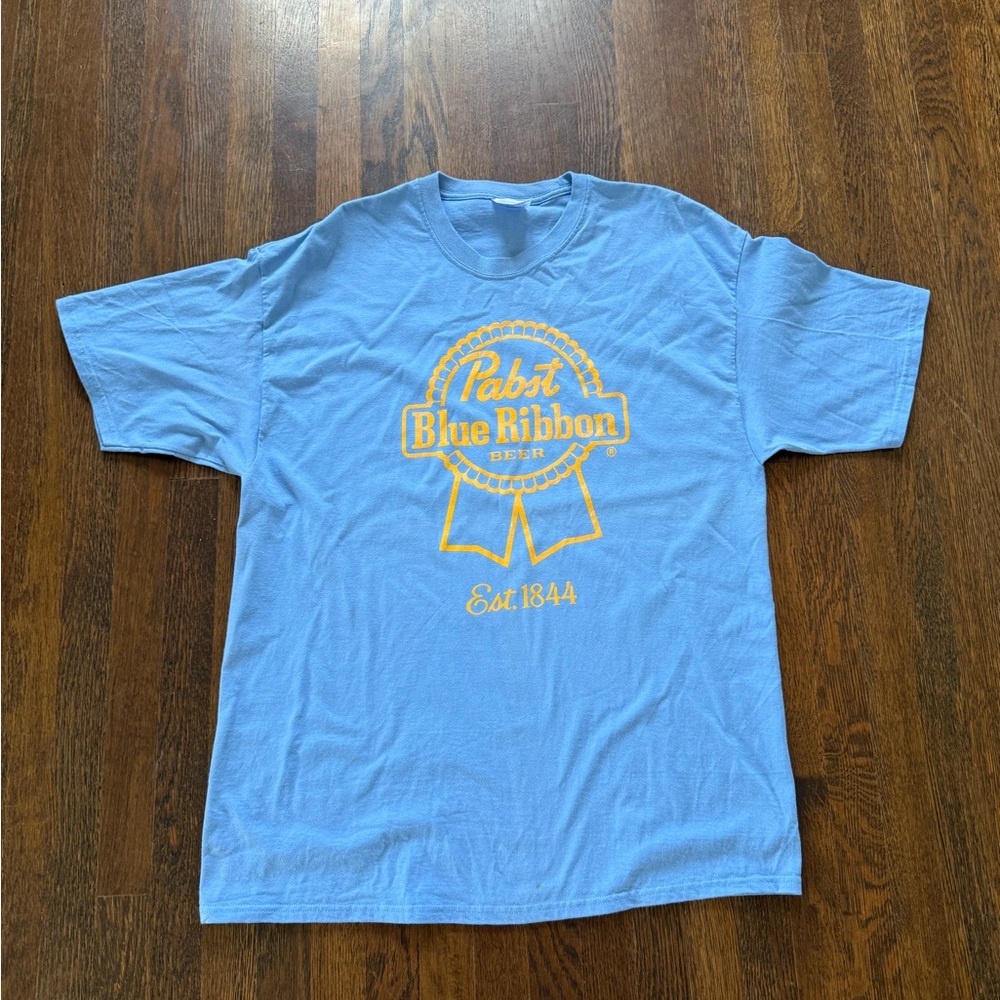 Pabst Blue Ribbon Short Sleeve Tee with logo - XL